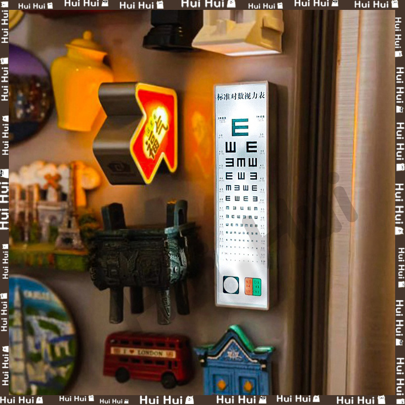 Magnetic Letter Board - 2025, kreative simulierte Miniatur-Augentabelle, Kühlschrank, magnetische