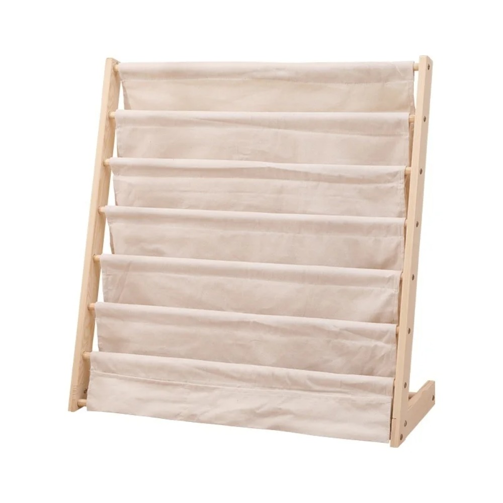 Montessori Shelf Toy - Holz-Bücherregal, Mehrstöckiges Bilderbuch-Aufbewahrungsregal, Montessori Kleinkind-Buchorganizer-Regal für