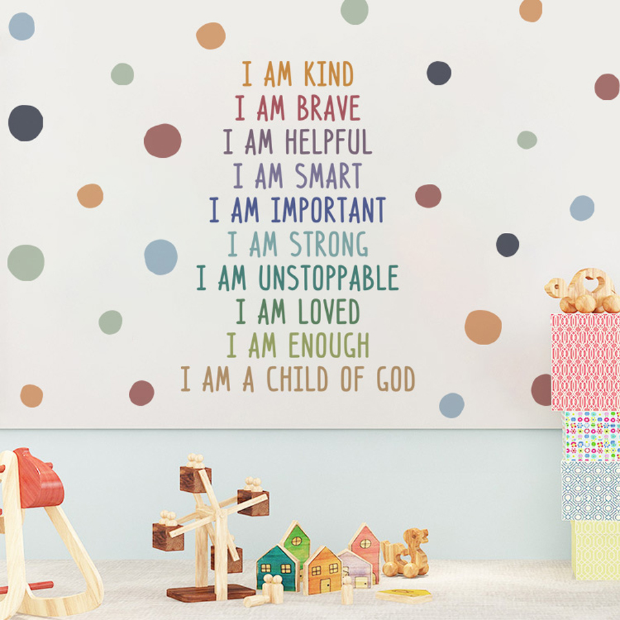 Kids Education Motivation - Positive Kid Classroom Wandbild inspirierende Aufkleber