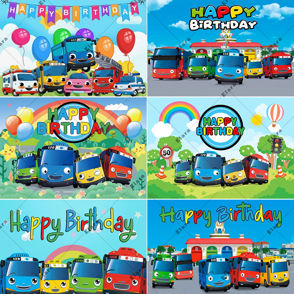 Kids Education Background - Cartoon Anime Der kleine Bus Kinder