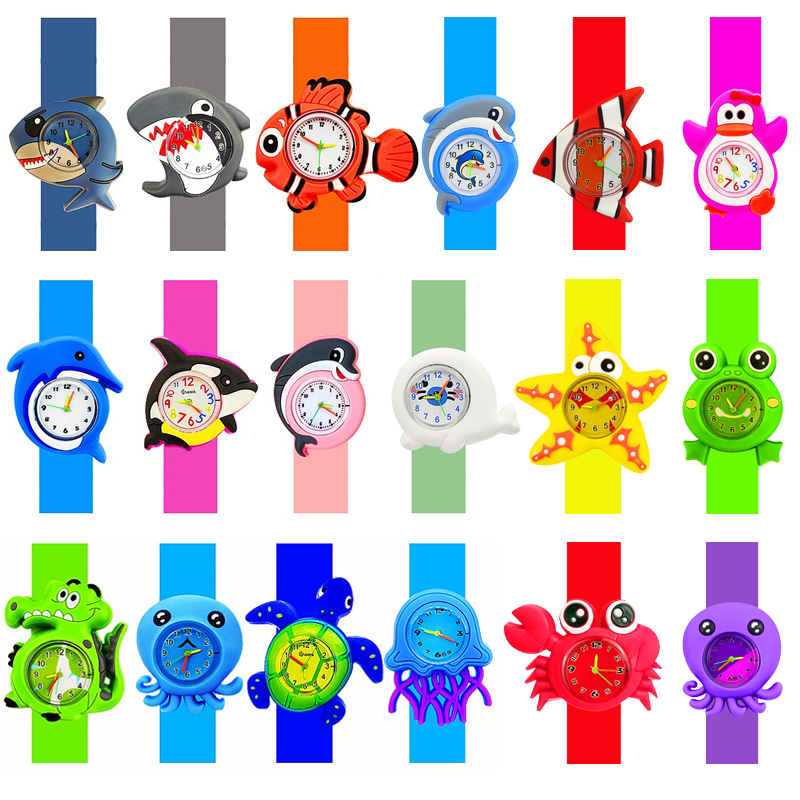 Kids Educational Watch - Cartoon Delfine Haie Kinder Uhren Baby