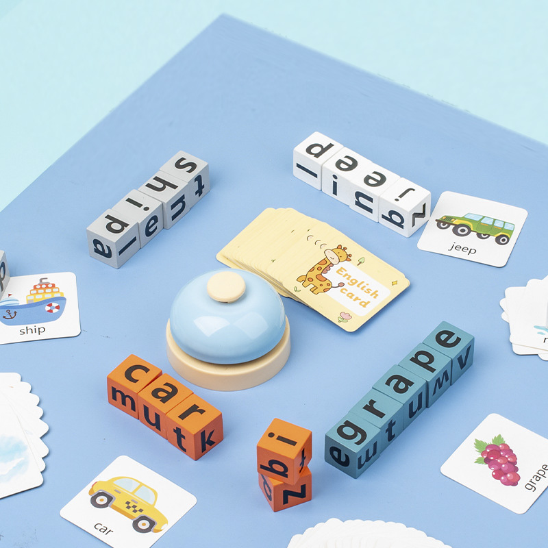 Kids Educational Games Learn English - Kreative Holz Zauber Wort Spielzeug Brief