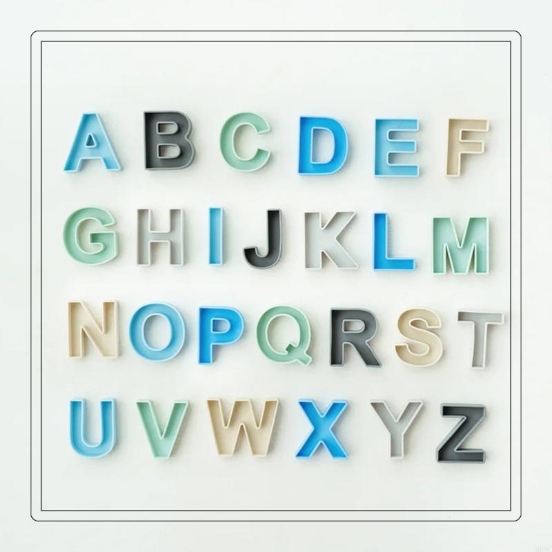 Kids Educational Games Learn English - 24pcs 9x7cm Silicon English Letter Blocks