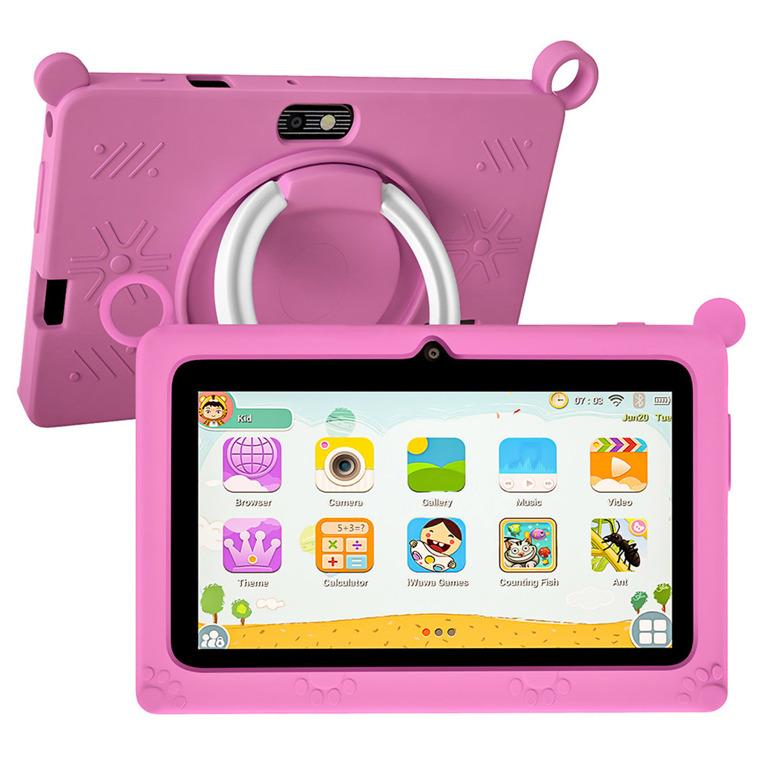 Kids Educational Games Learn English - BDF Kinder-Tablet Neues 7-Zoll-Google-Lern- und Spiele-Tablet