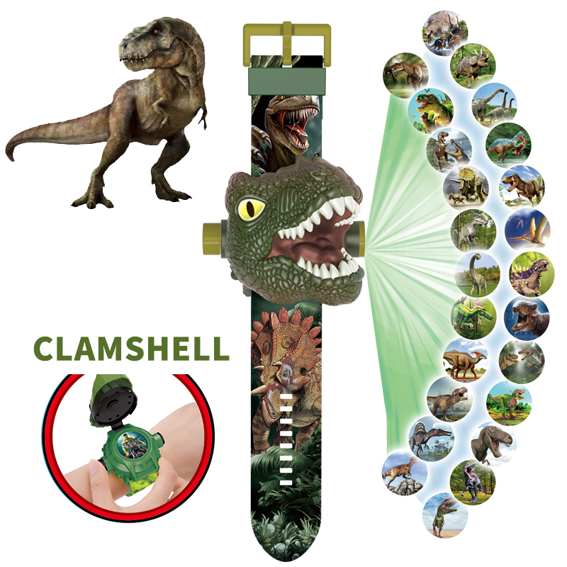 Kids Educational Watch - Kinder Uhren Dinosaurier 24 Projektions muster