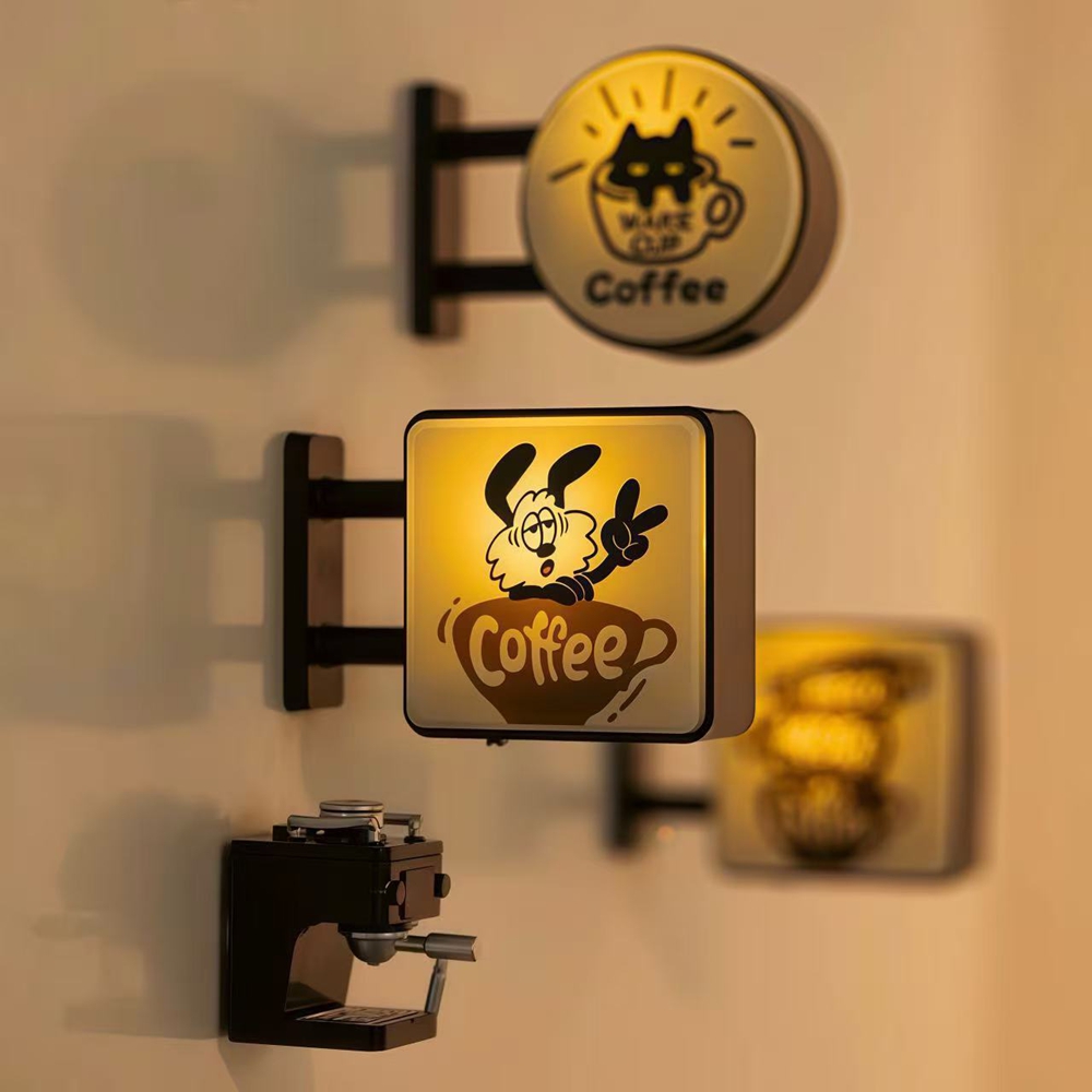 Magnetic Letter Board - American Coffee Shop Beleuchtete Kühlschrank Magnetische