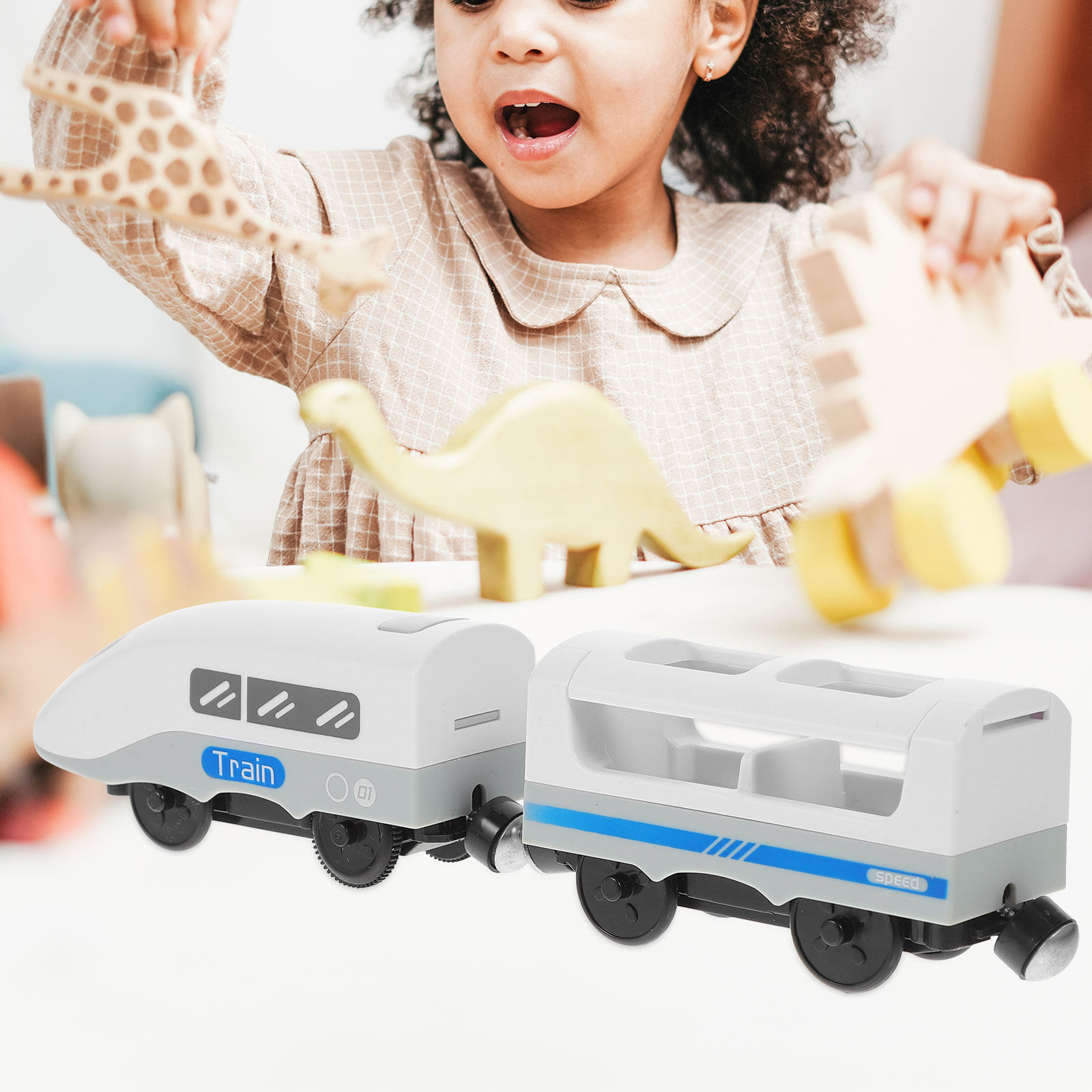 Kids Education Fun - Elektrischer Zugkopf, kreatives Kinderspielzeug, Geburtstagsgeschenk, lehrreiches