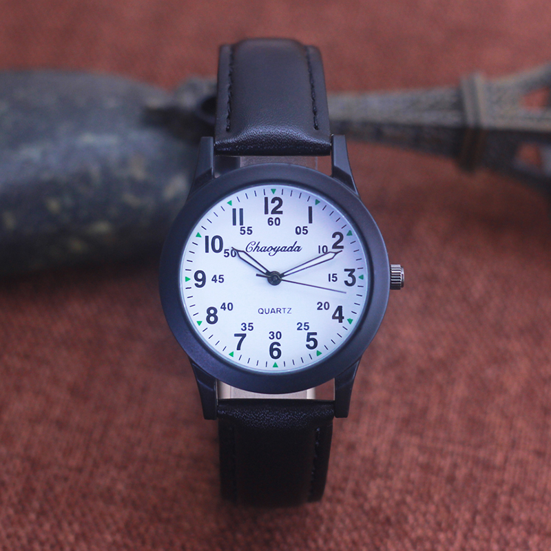 Kids Educational Watch - Chaoyada Mode Männer Jungen Lederband 24