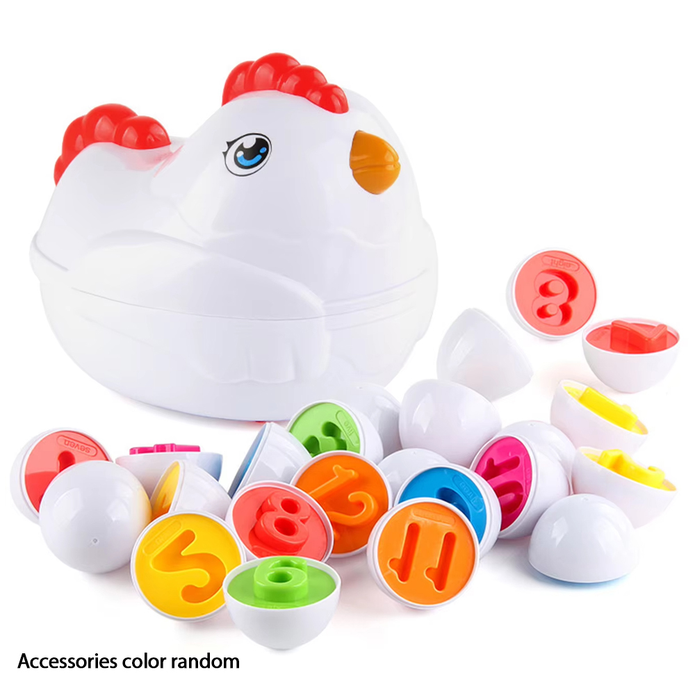 Montessori Shelf Toy - 12 passende Eier Montessori sensorisches Babyspielzeug