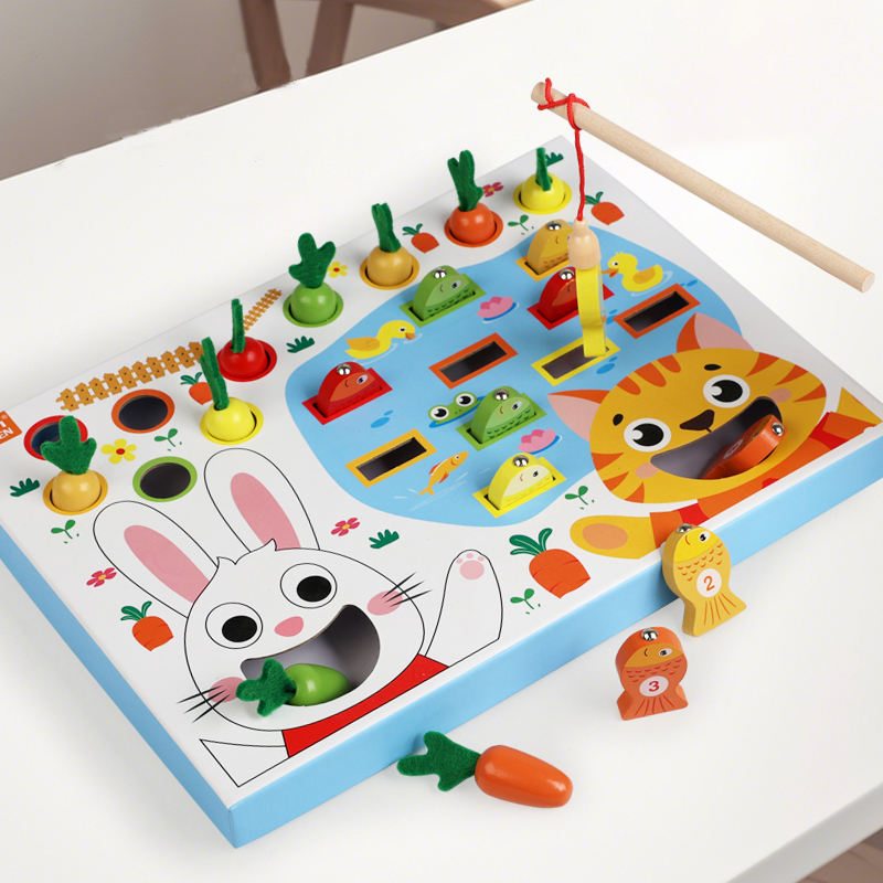 Montessori Shelf Toy - Montessori Spielzeug Für Kleinkind Ziehen Karotte