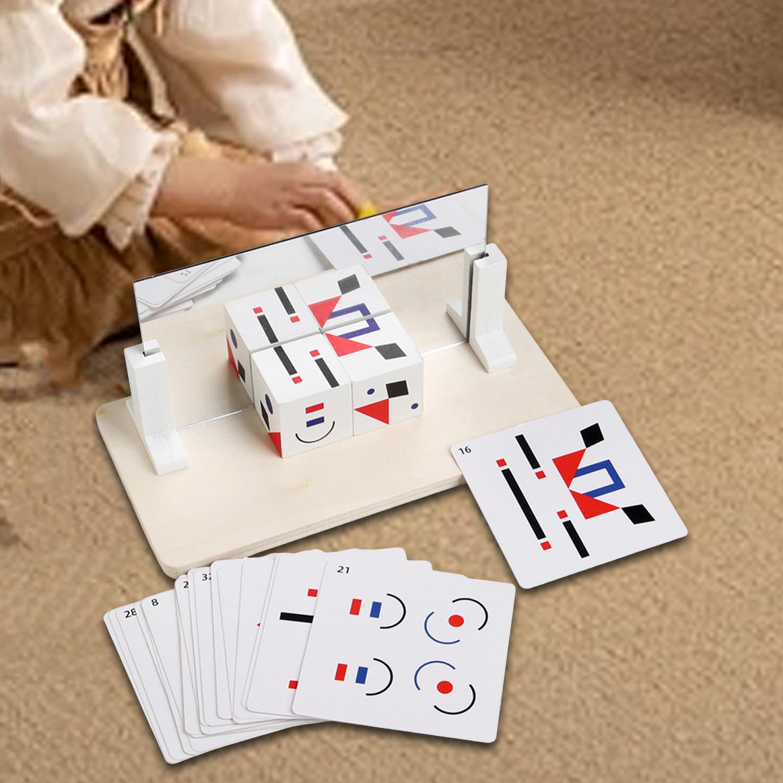 Game Educational For Kids Free - Gesichtswechsel-Blockspiel, Lernpuzzles, Spielzeug-Ausdruckspuzzle, Bausteine-Spiel für Kinder