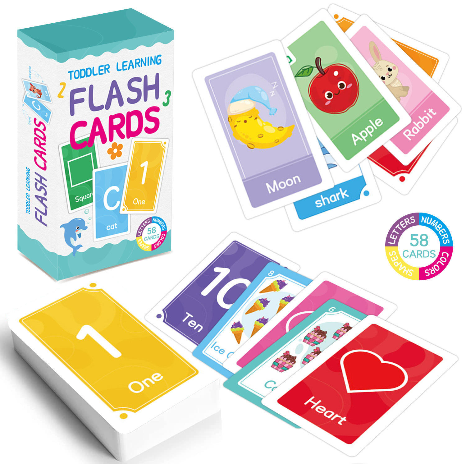58 Stück ABC-Alphabet-Lernkart – Kids Education Learning Bewertung und Preis