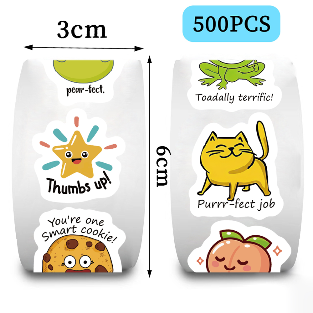 500 Stück Rolle niedliche Aufk – Kids Education Motivation Bewertung und Preis