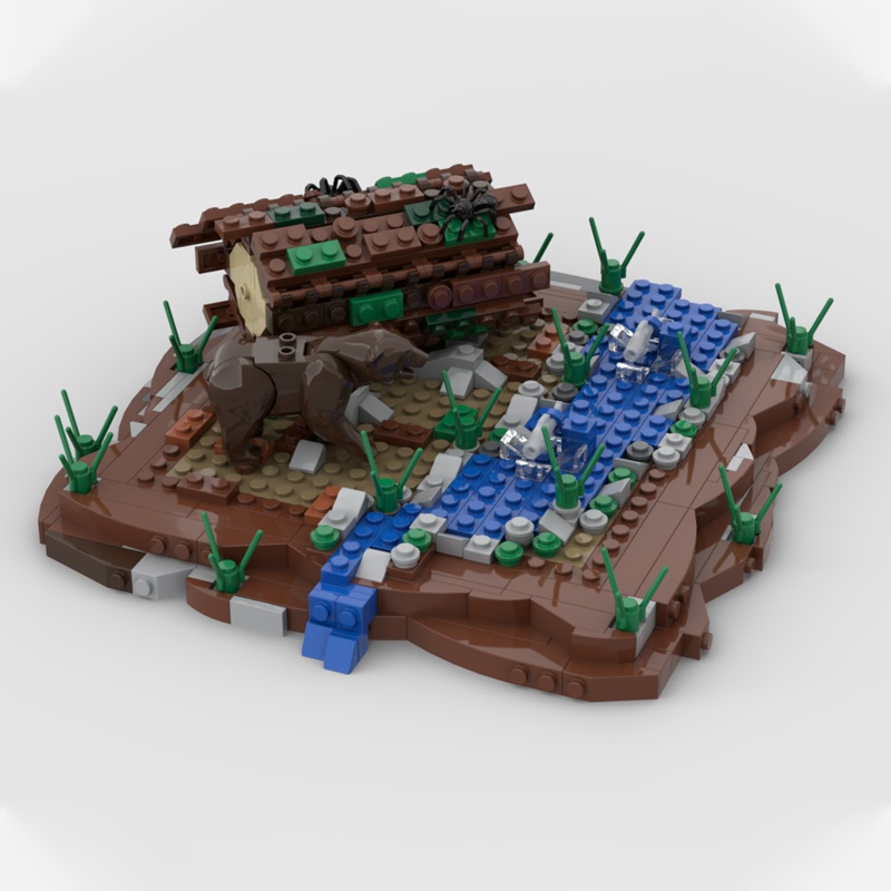 558 stücke MOC Bär Fisch Hunte – Kids Hunter Education Bewertung und Preis