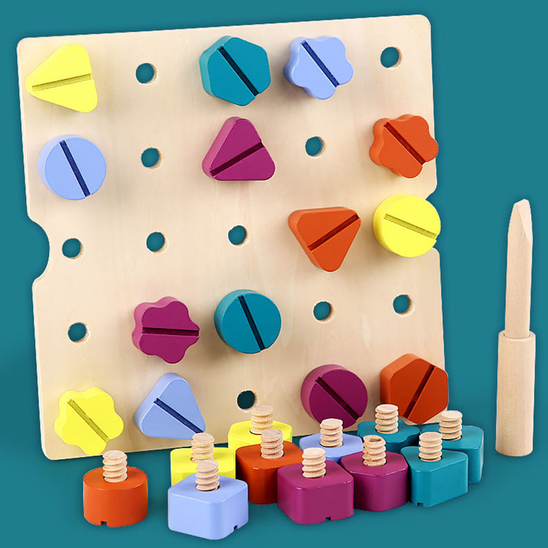 Kinder Holz Schraube Mutter De – Montessori Shelf Toy Bewertung und Preis