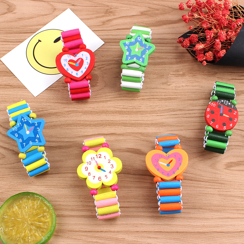 3 teile/los Holz Armbanduhren  – Kids Educational Watch Bewertung und Preis