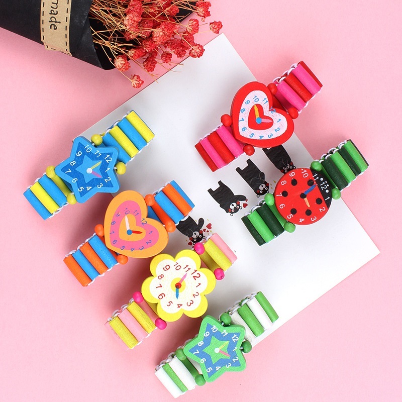 3 teile/los Holz Armbanduhren  – Kids Educational Watch Bewertung und Preis