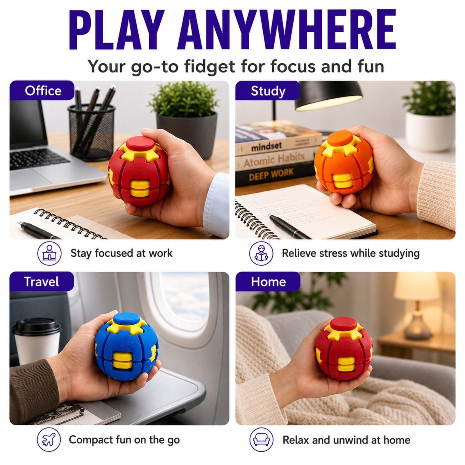 Fidget Spinner Magischer Ball  – Kids Education Desk Bewertung und Preis