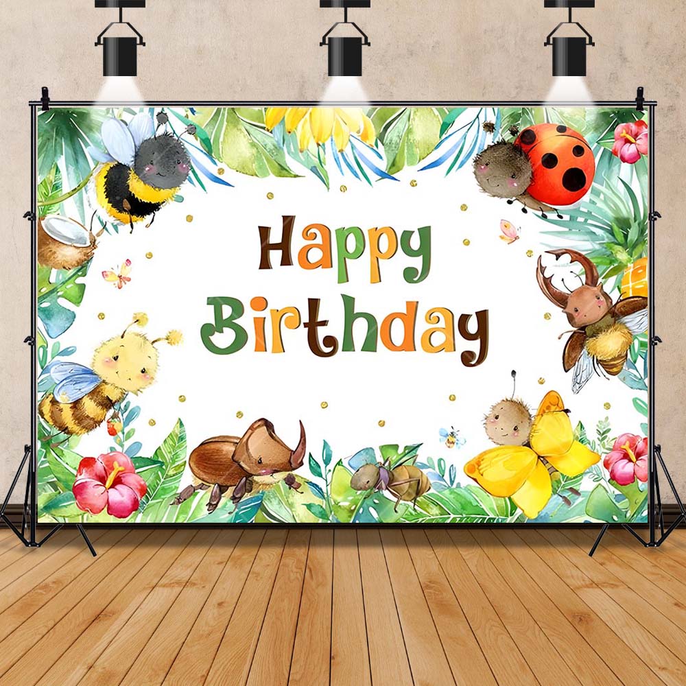 Cartoon Insekt Party Frühe Bil – Kids Education Background Bewertung und Preis