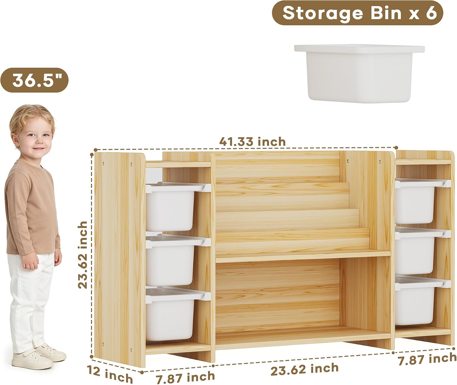 Kinder-Spielzeug-Aufbewahrungs – Montessori Shelf Toy Bewertung und Preis