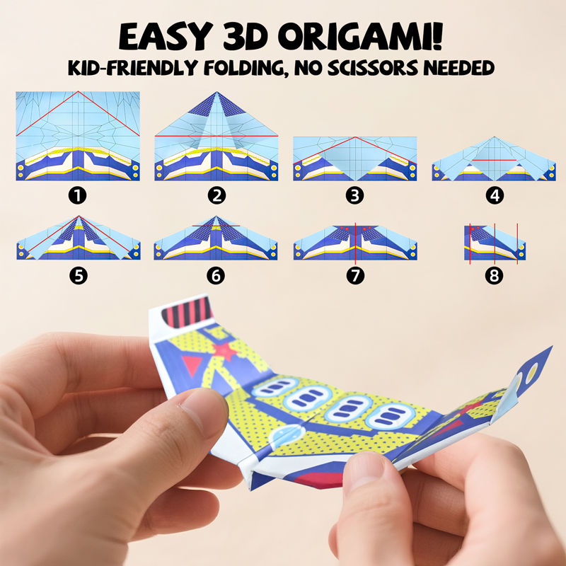 36 Blatt Papierflugzeug-Origam – Kids Education Learning Bewertung und Preis