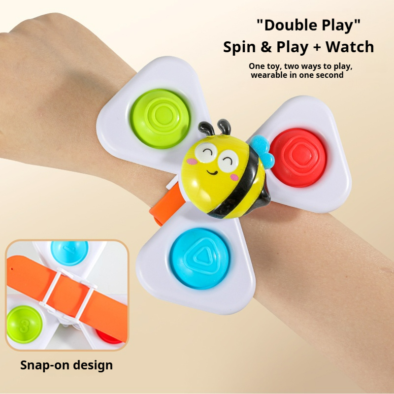 3 teile/satz Saugnapf Kreisel  – Kids Educational Watch Bewertung und Preis