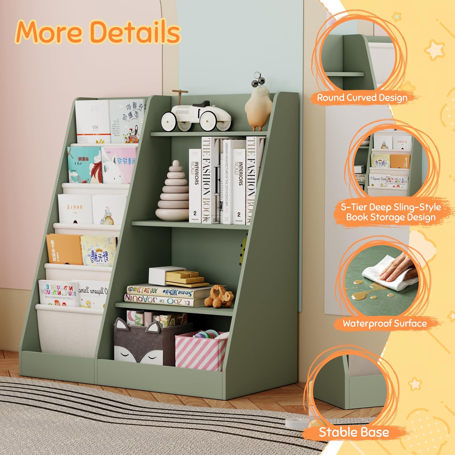2-IN-1 Kinder-Bücherregal und  – Montessori Shelf Toy Bewertung und Preis