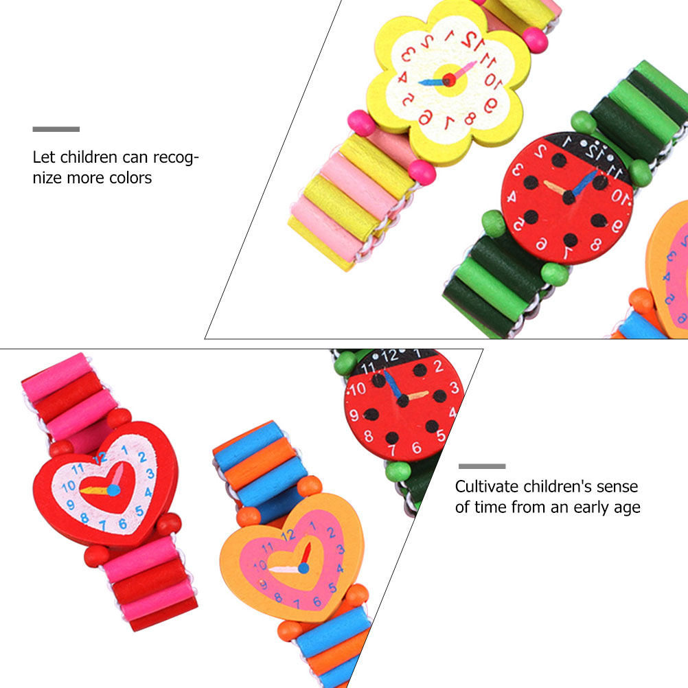 5 Stück Holz-Kinderuhren, Cart – Kids Educational Watch Bewertung und Preis