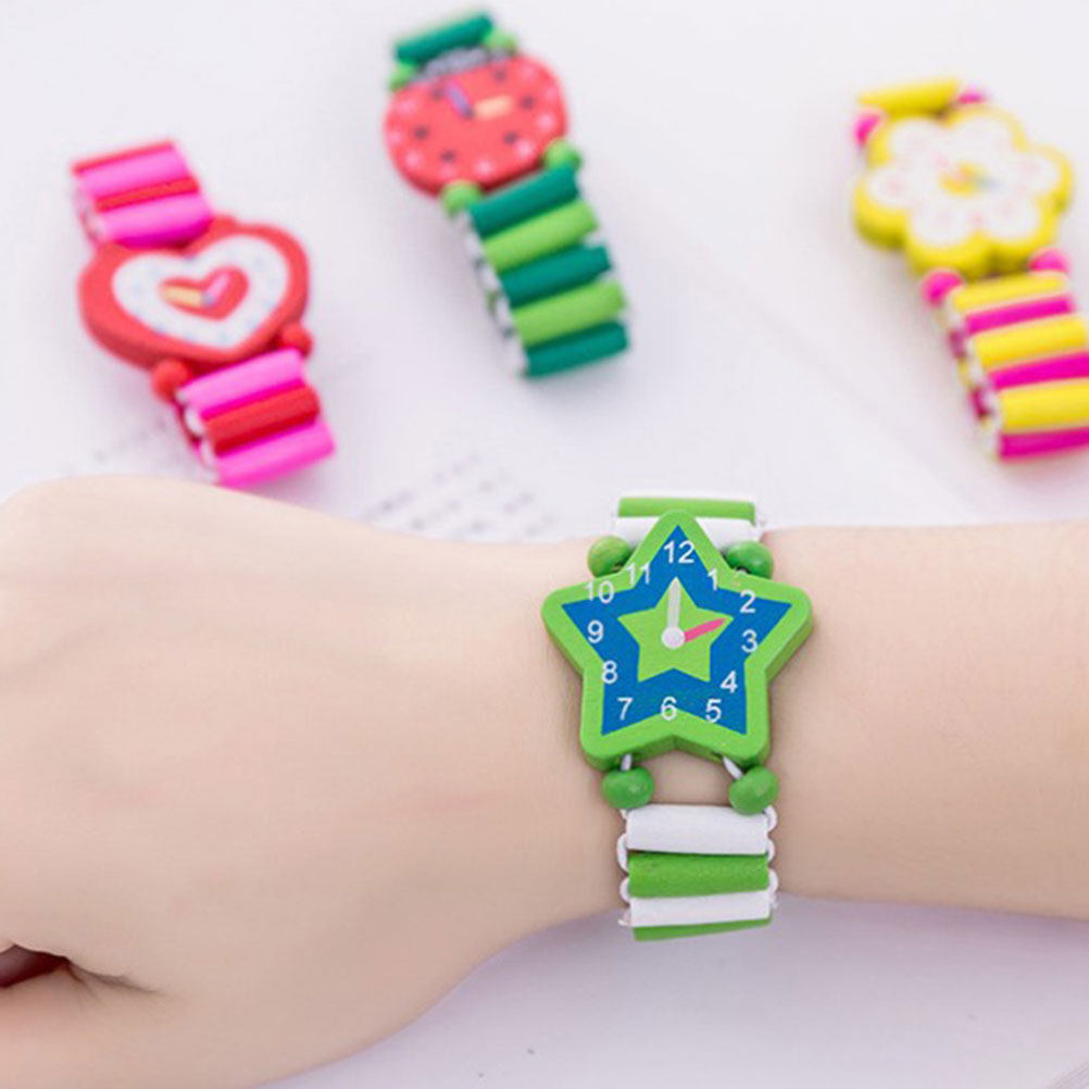 5 Stück Holz-Kinderuhren, Cart – Kids Educational Watch Bewertung und Preis