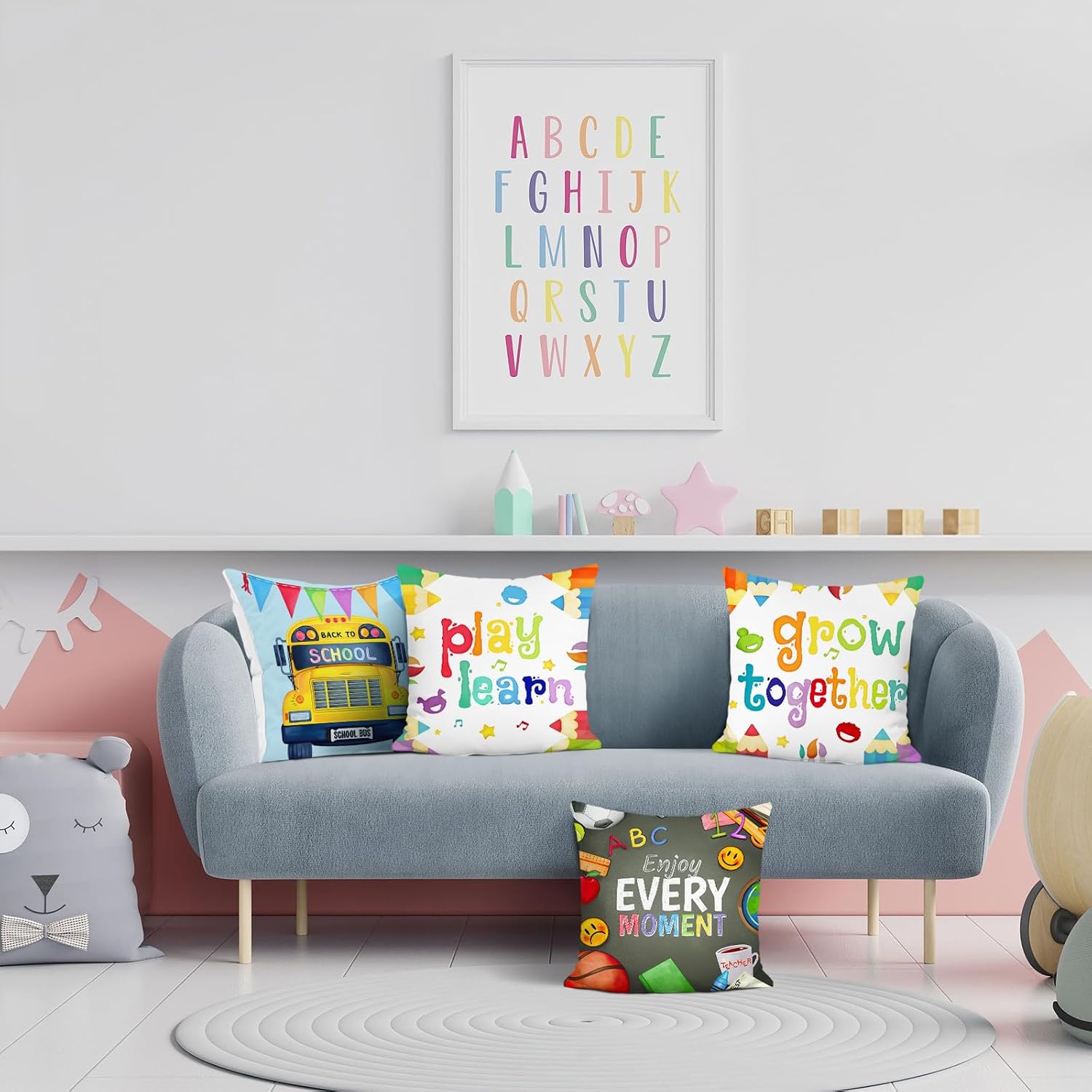 4er-Pack Kissenbezüge für den  – Kids Education Motivation Bewertung und Preis