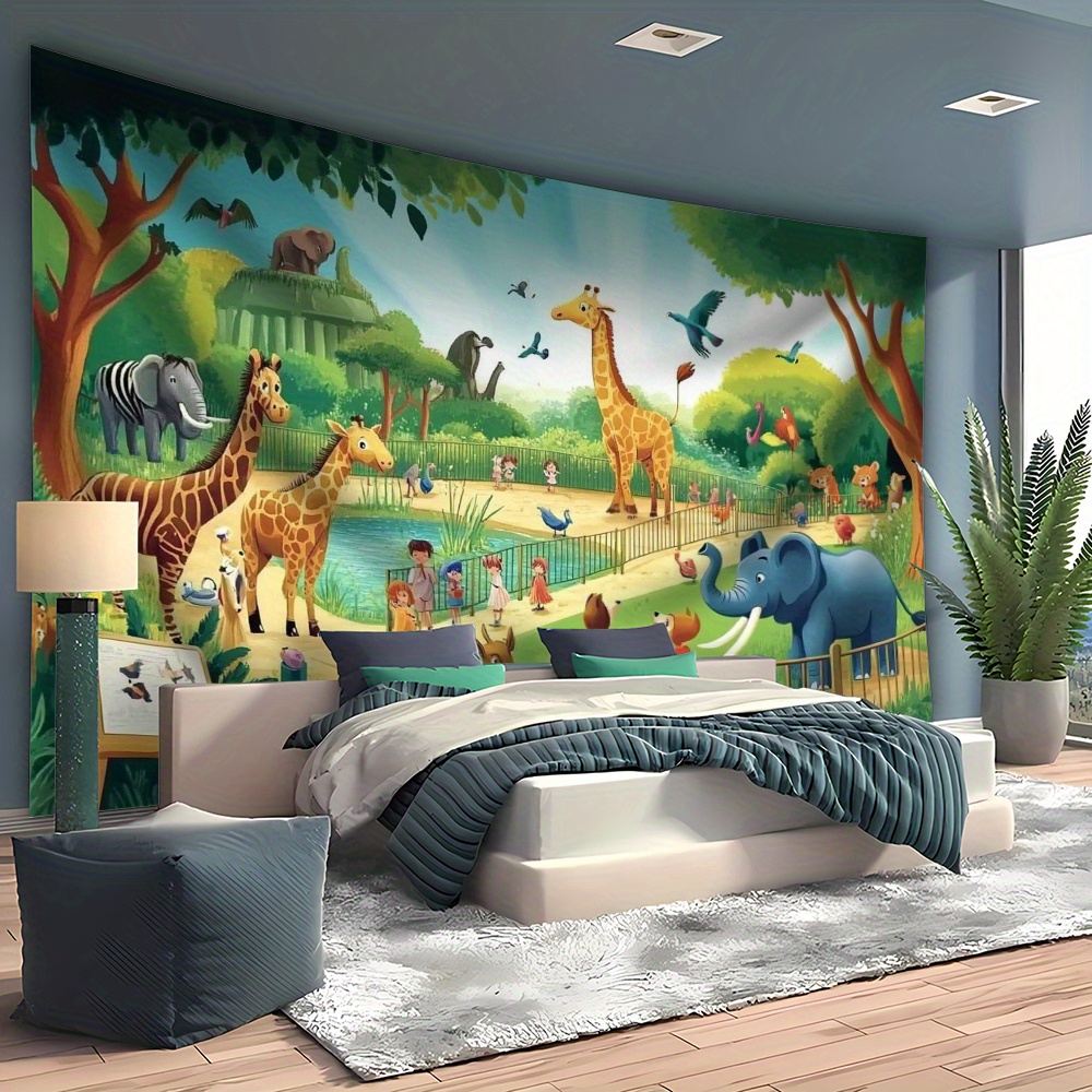 1 Stück Cartoon-Zoo-Tiere Gira – Kids Education Background Bewertung und Preis